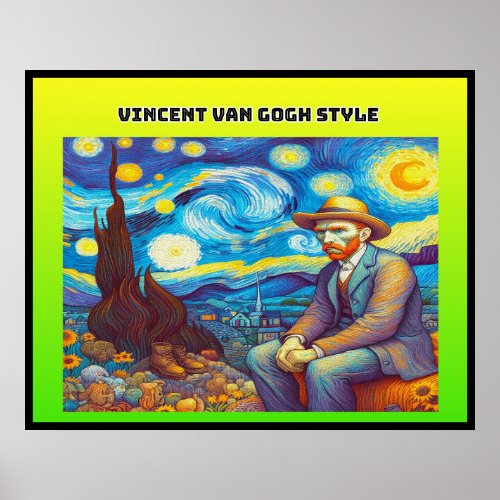 Vincent Van Gogh Style Poster