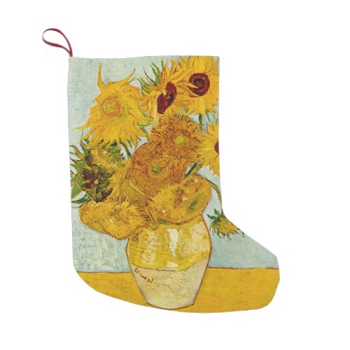 Vincent Van Gogh Sunflower Painting Small Christmas Stocking