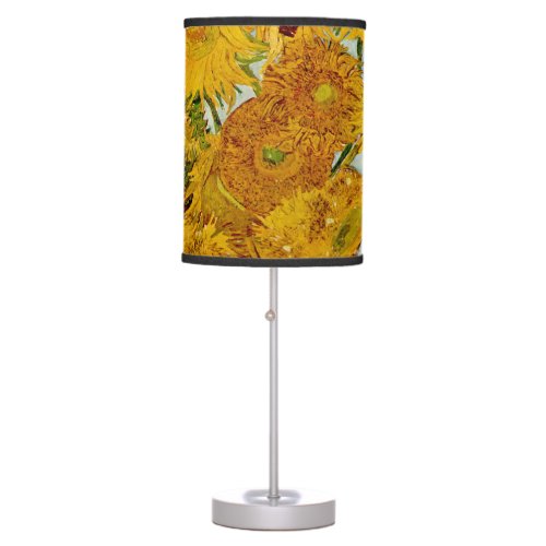 Vincent Van Gogh Sunflower Painting Table Lamp