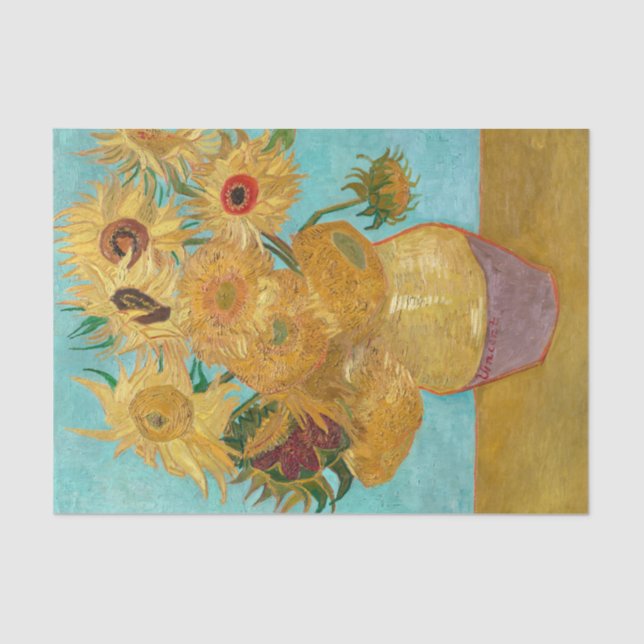 Vincent Van Gogh Sunflower Tissue Paper (Front)