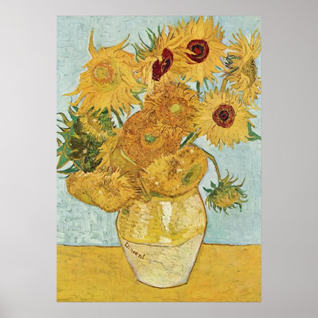  Vincent Van Gogh Sunflower Vase Poster (Front)