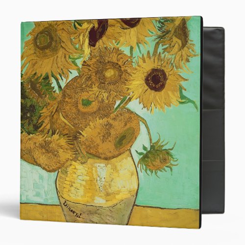Vincent van Gogh  Sunflowers 1888 3 Ring Binder