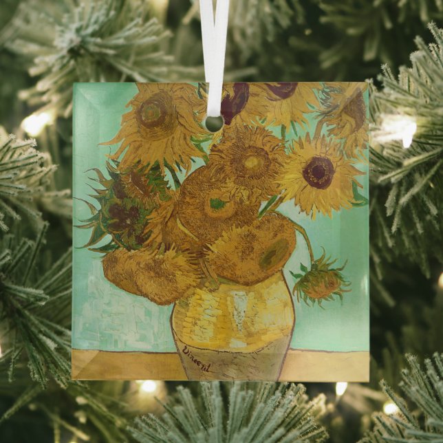 Vincent van Gogh | Sunflowers, 1888 Glass Ornament (Insitu)