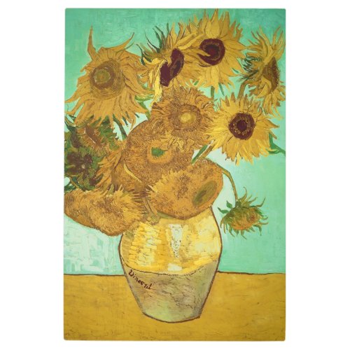 Vincent van Gogh  Sunflowers 1888 Metal Print