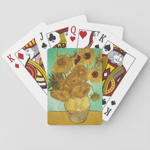 Vincent van Gogh  Sunflowers 1888 Playing Cards