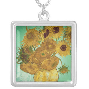 Vincent van Gogh   Sunflowers, 1888 Silver Plated Necklace