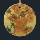 Vincent van Gogh | Sunflowers, 1889 Ceramic Ornament<br><div class="desc">Image:119794  Sunflowers,  1889 (oil on canvas). Gogh,  Vincent van (1853-90). Private Collection.  Art,  Fine Art.</div>