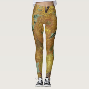 Vincent Van Gogh - Sunflowers, 1889 Leggings