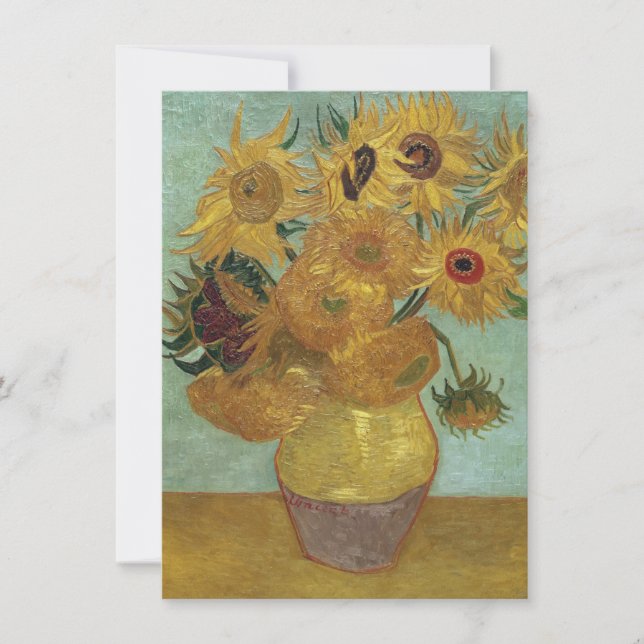 Vincent Van Gogh - Sunflowers, 1889 Thank You Card (Front)
