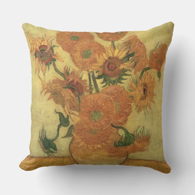Vincent van Gogh | Sunflowers, 1889 Throw Pillow (Front)