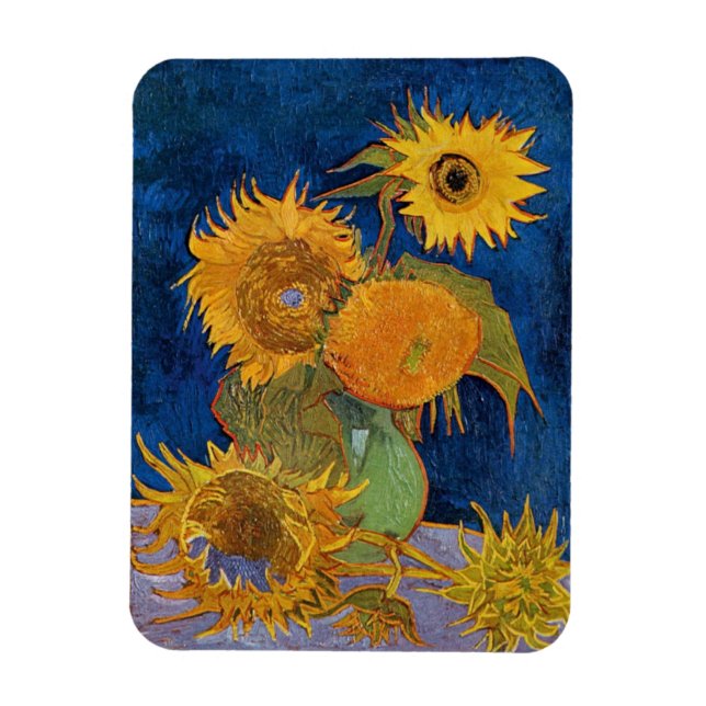 Vincent Van Gogh - Sunflowers, 2nd Version Magnet (Vertical)