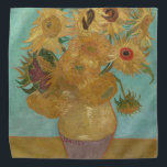 Vincent Van Gogh - Sunflowers Bandana<br><div class="desc">Beautiful painting of sunflowers by Vincent Van Gogh. Great Van Gogh gifts for flower lovers on many unique products.</div>
