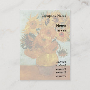 Vincent van Gogh, Sunflowers Business Card