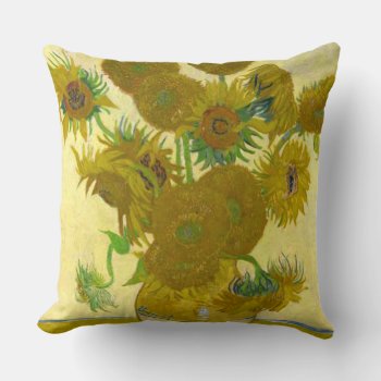 Vincent Van Gogh Sunflowers Cushions by OldArtReborn at Zazzle