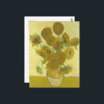 Vincent Van Gogh - Sunflowers, Fourth Version Postcard<br><div class="desc">Vincent Van Gogh - Sunflowers,  Sonnenblumen,  Fourth Version,  1888.</div>