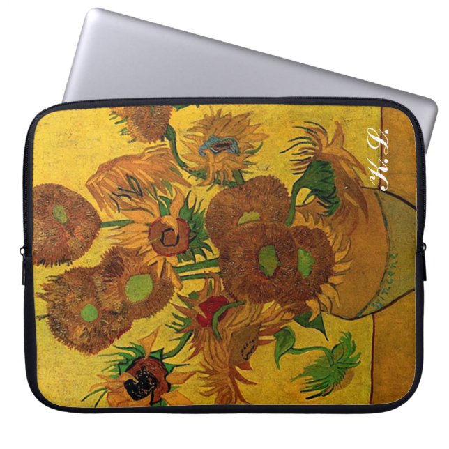 Vincent van Gogh,Sunflowers Laptop Sleeve (Front)