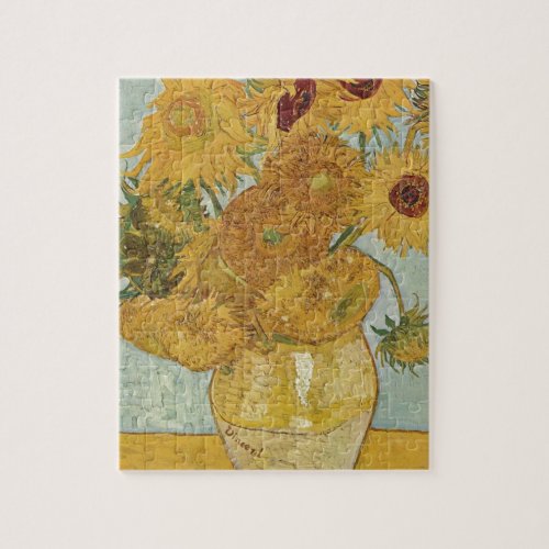 Vincent Van Gogh _ Sunflowers _ Lovely Floral Art Jigsaw Puzzle