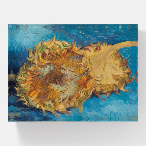 VINCENT VAN GOGH  SUNFLOWERS PAPER WEIGHT