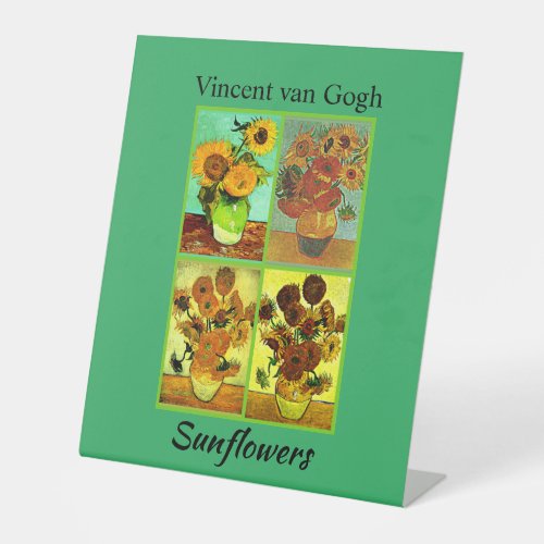 Vincent van Gogh Sunflowers Pedestal Sign