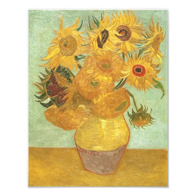 Vincent Van Gogh ''Sunflowers'' Photo Print (Front)