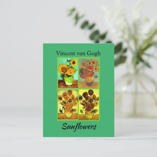 Vincent van Gogh Sunflowers Postcard