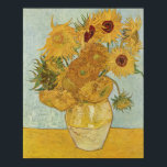 Vincent Van Gogh, Sunflowers Poster<br><div class="desc">One of his most memorable and iconic pieces. Vincent Willem van Gogh (30 March 1853 – 29 July 1890) was a major Post-Impressionist. A Dutch painter whose work—notable for its rough beauty, emotional honesty, and bold color—had a far-reaching influence on 20th-century art. After years of painful anxiety and frequent bouts...</div>