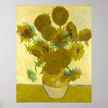 Vincent Van Gogh Sunflowers Poster by OldArtReborn at Zazzle
