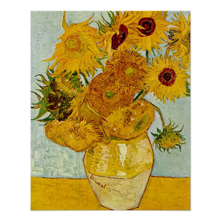 Vincent Van Gogh Sunflowers Poster | Zazzle