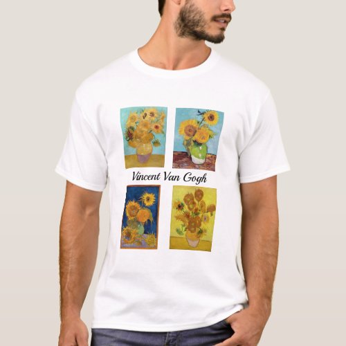 Vincent Van Gogh Sunflowers Serie T_Shirt