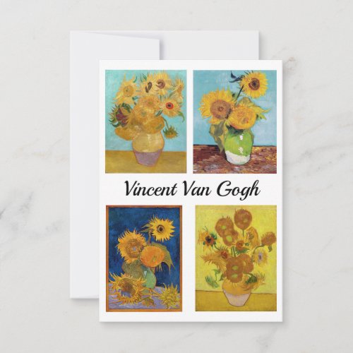 Vincent Van Gogh Sunflowers Serie Thank You Card
