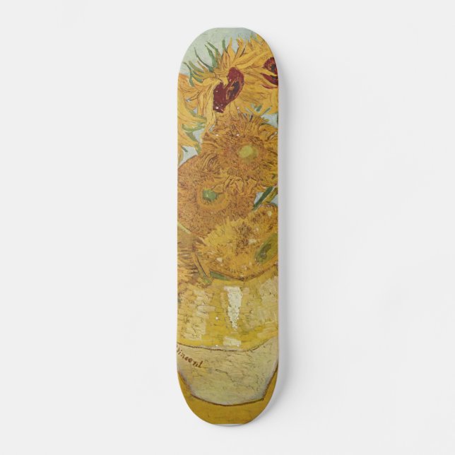 Vincent Van Gogh -  Sunflowers Skateboard Deck (Front)