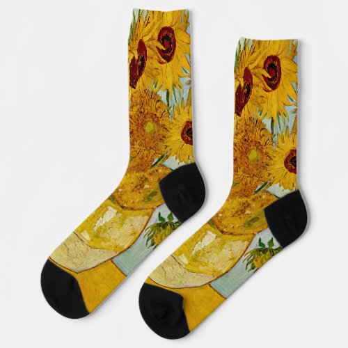 Vincent Van Gogh Sunflowers Socks