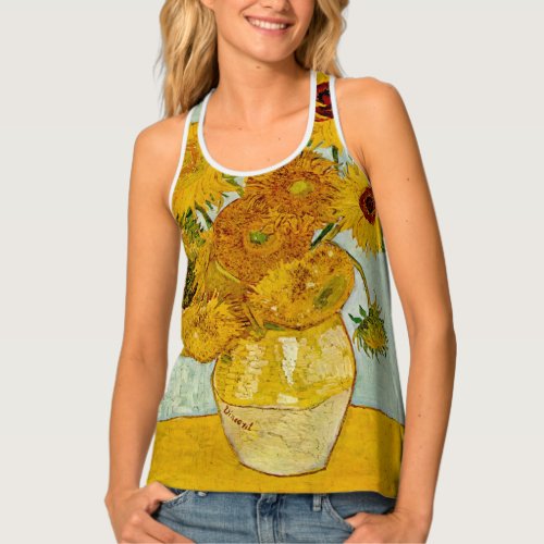 Vincent Van Gogh Sunflowers Tank Top