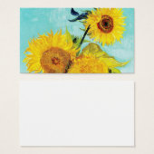 Vincent van Gogh Sunflowers Vase First Turquoise (Front & Back)