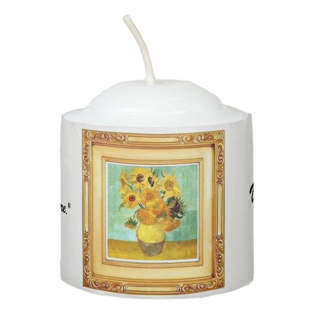 Vincent Van Gogh - Sunflowers Votive Candle (Front)