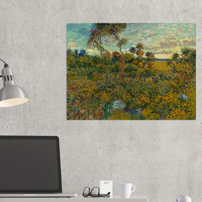 Vincent Van Gogh, Sunset At Montmajour Foil Prints (In Situ (Desk 2))