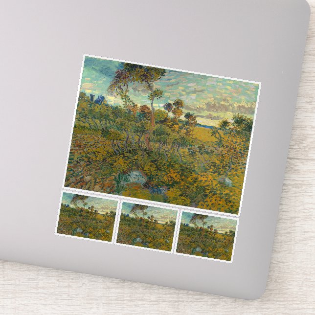 Vincent Van Gogh, Sunset At Montmajour Sticker (Detail)
