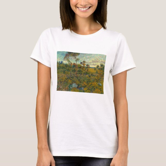 Vincent Van Gogh, Sunset At Montmajour T-Shirt (Front)