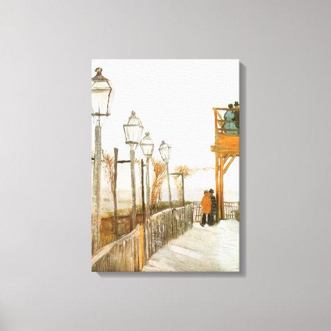 Vincent van Gogh - Terrace and Observation Deck Canvas Print (Front)