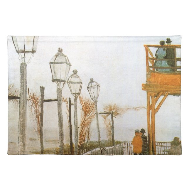 Vincent van Gogh - Terrace and Observation Deck Cloth Placemat (Front)