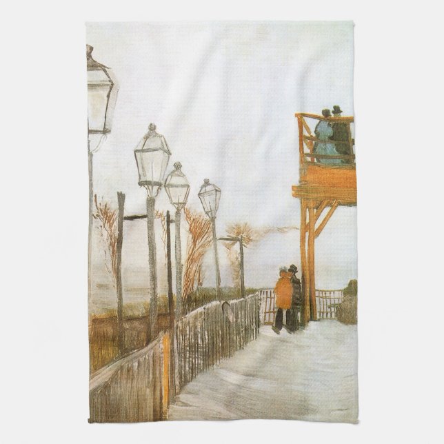 Vincent van Gogh - Terrace and Observation Deck Kitchen Towel (Vertical)