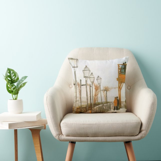 Vincent van Gogh - Terrace and Observation Deck Throw Pillow (Chair)