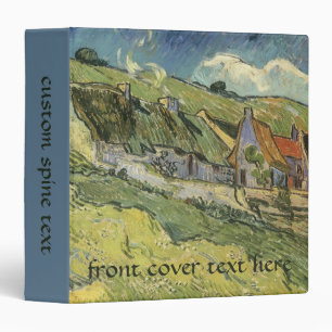 Vincent van Gogh - Thatched Cottages 3 Ring Binder