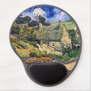 Vincent Van Gogh - Thatched Cottages at Cordeville Gel Mouse Pad