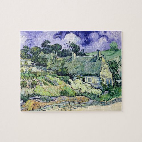 Vincent van Gogh  Thatched cottages at Cordeville Jigsaw Puzzle