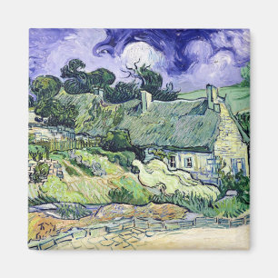 Vincent van Gogh Thatched cottages at Cordeville Magnet