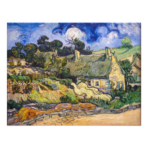 Vincent Van Gogh - Thatched Cottages at Cordeville Photo Print