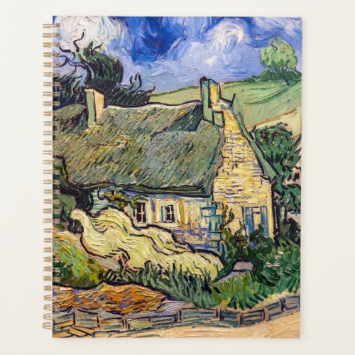 Vincent Van Gogh _ Thatched Cottages at Cordeville Planner