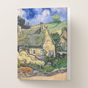 Vincent Van Gogh - Thatched Cottages at Cordeville Pocket Folder