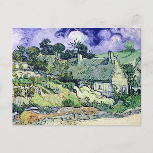 Vincent van Gogh  Thatched cottages at Cordeville Postcard